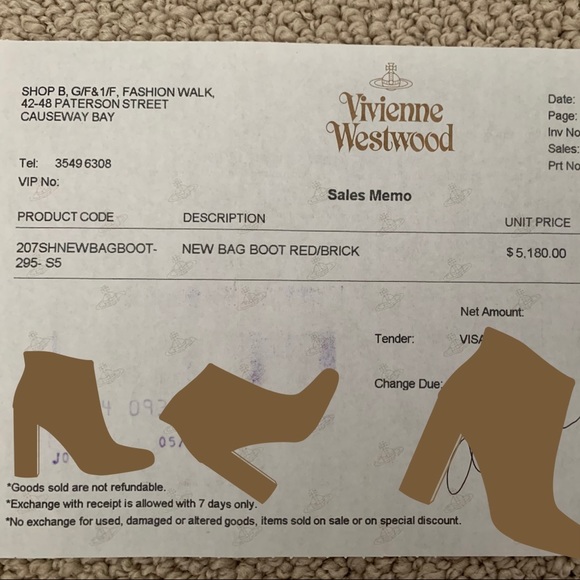 ❌SOLD❌Vivienne Westwood New Bag Boot Brick Red UK5 - Picture 11 of 11